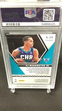 2019 Panini Mosaic 213 Pj Washington Jr. Reactive Orange PSA 9