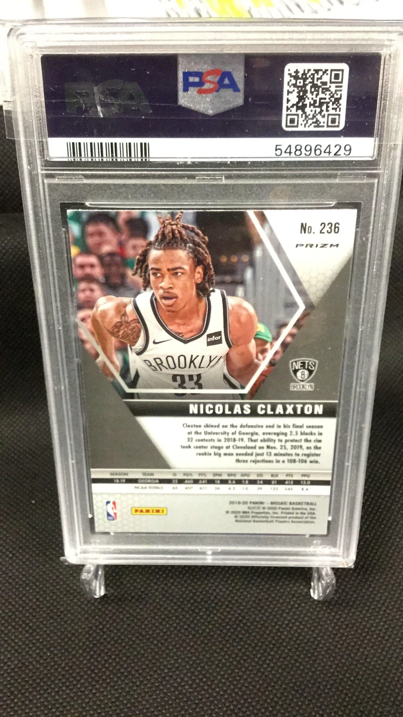 2019 Panini Mosaic 236 Nicolas Claxton Mosaic PSA