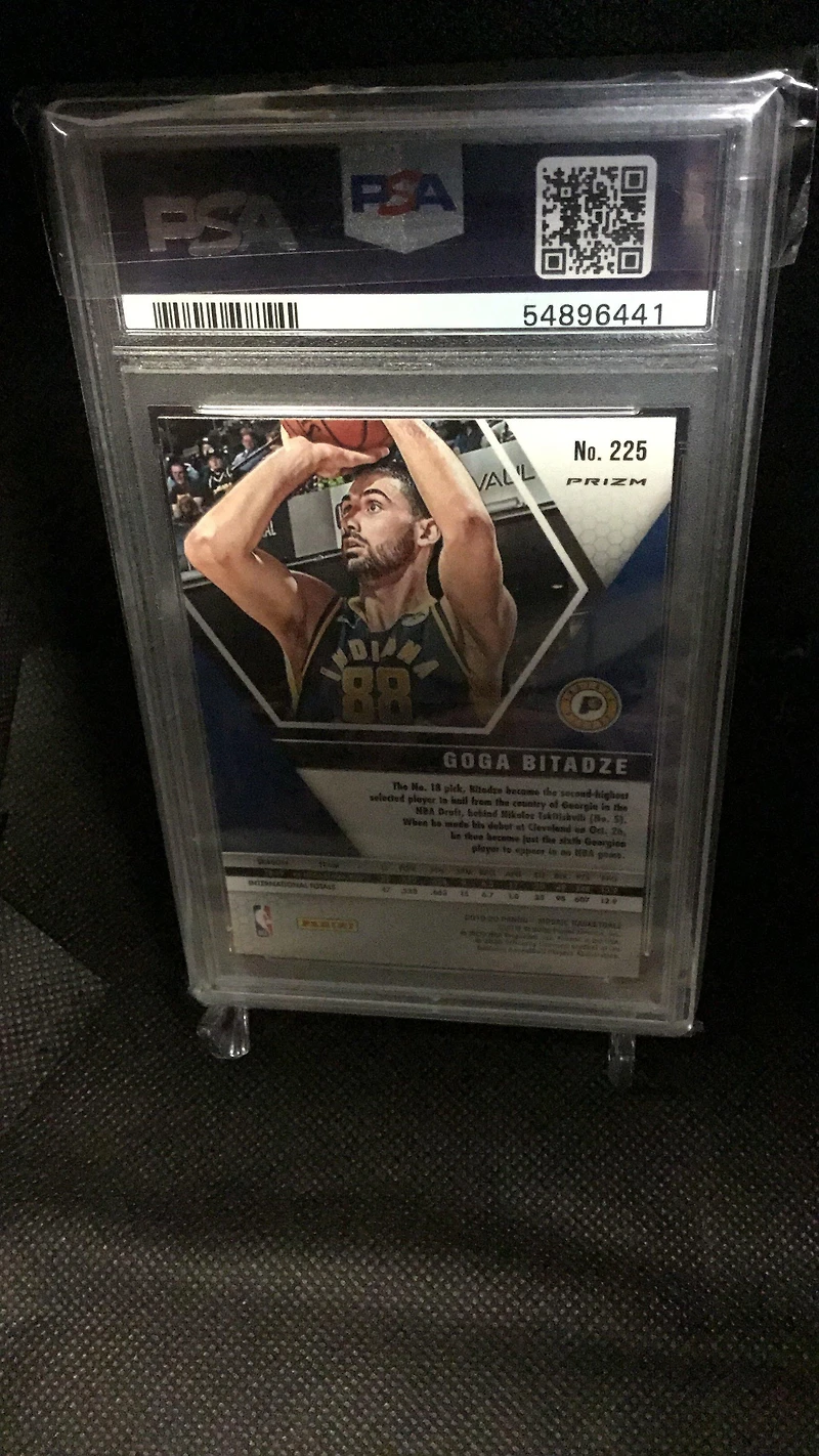 2019 Panini Mosaic 225 Goga Bitadze Reactive Blue PSA