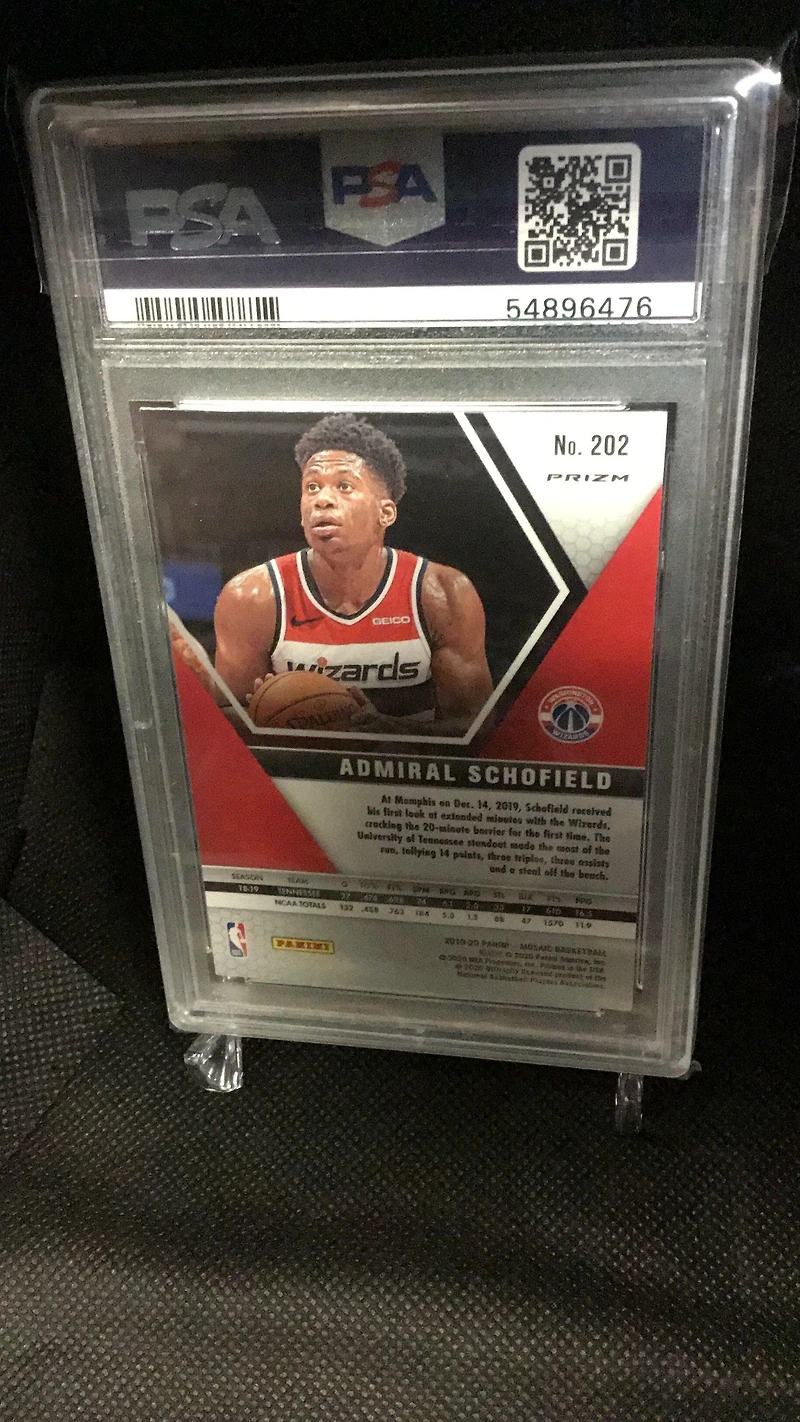 2019 Panini Mosaic 202 Admiral Schofield Green Mosaic PSA 10