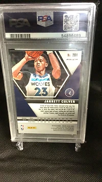 2019 Panini Mosaic 201 Jarrett Culver Reactive Blue PSA 8