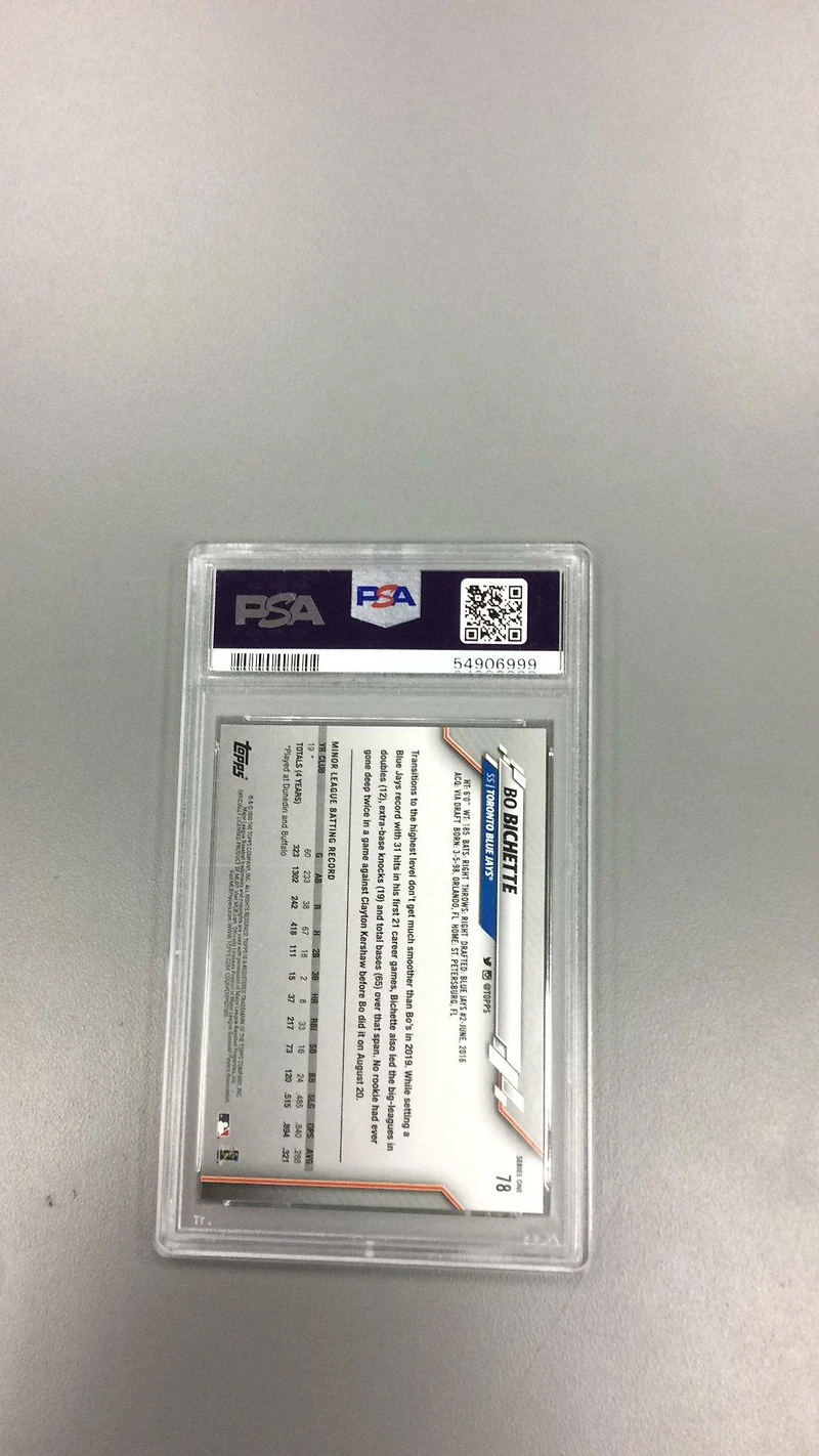 2020 Topps Complete Set 78 Bo Bichette Gold Stars PSA 9