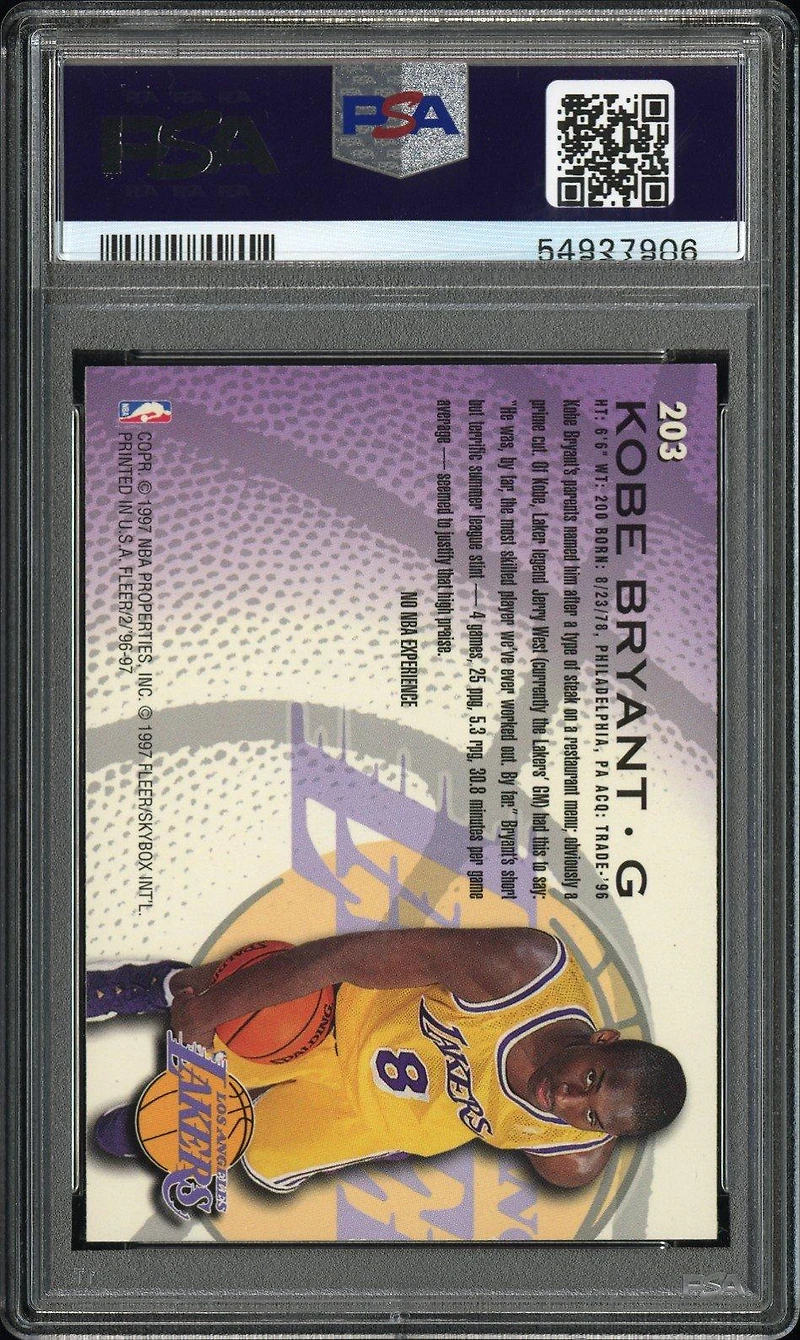 1996 Fleer 203 Kobe Bryant PSA NM-MT+ 8.5