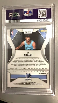 2019 Panini Prizm 249 Ja Morant Red/white/blue Prizm PSA 9