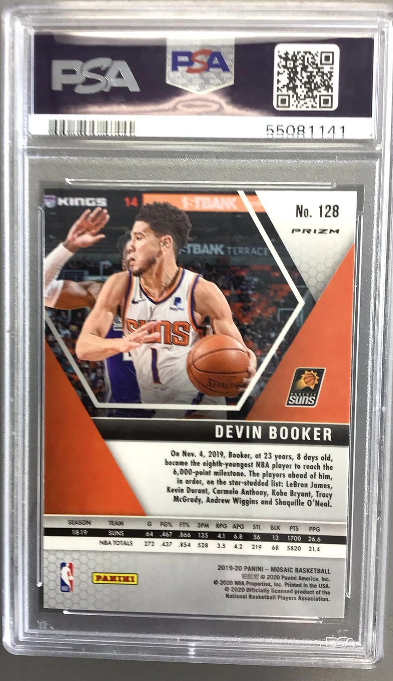 2019 Panini Mosaic 128 Devin Booker Green Mosaic PSA 10