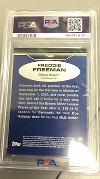 2011 Topps Lineage 146 Freddie Freeman PSA 9