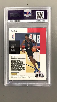 2018 Panini Chronicles 514 Shai Gilgeous-alexander PSA 10