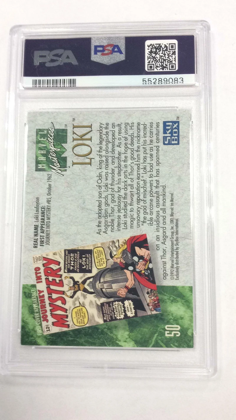 1992 Marvel Masterpieces 50 Loki PSA 9