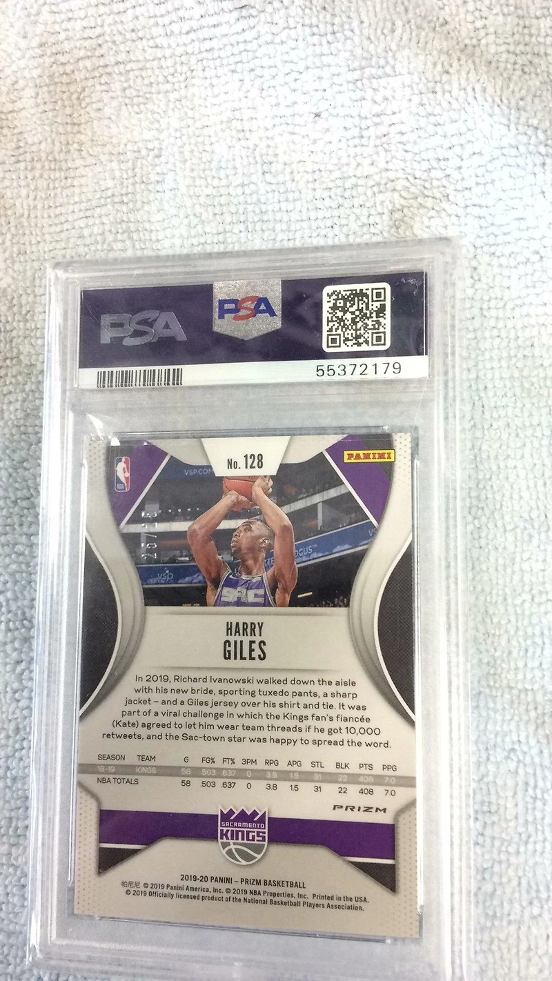 2019 Panini Prizm 128 Harry Giles Green Pulsar PSA 10