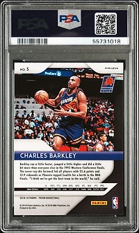 2018 Panini Prizm 5 Charles Barkley Silver Prizm PSA 10