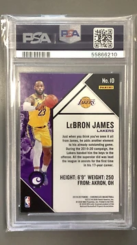 2019 Panini Chronicles 10 Lebron James PSA 9