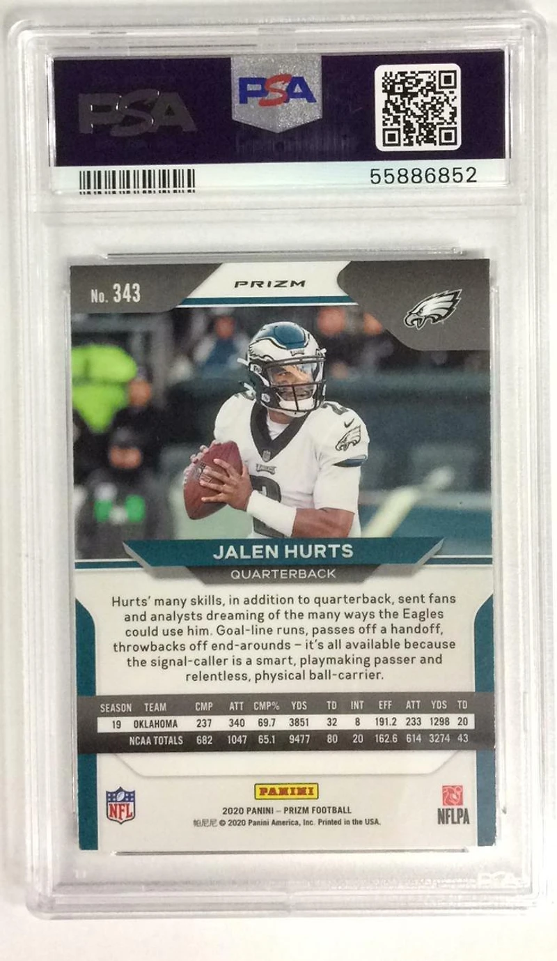 2020 Panini Prizm 343 Jalen Hurts // Prizm PSA