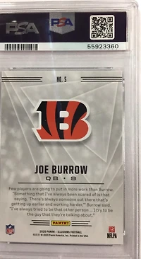 2020 Panini Illusions 5 Joe Burrow Retail PSA