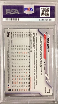 2020 Topps Chrome 1 Mike Trout X-fractor PSA 10