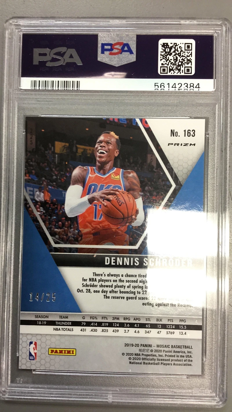 2019 Panini Mosaic 163 Dennis Schroder PSA