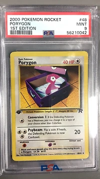 2000 Pokemon Rocket 48 Porygon PSA