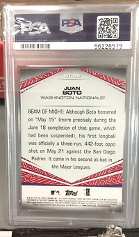 2019 Stadium Club Beam Team Bt25 Juan Soto PSA 9
