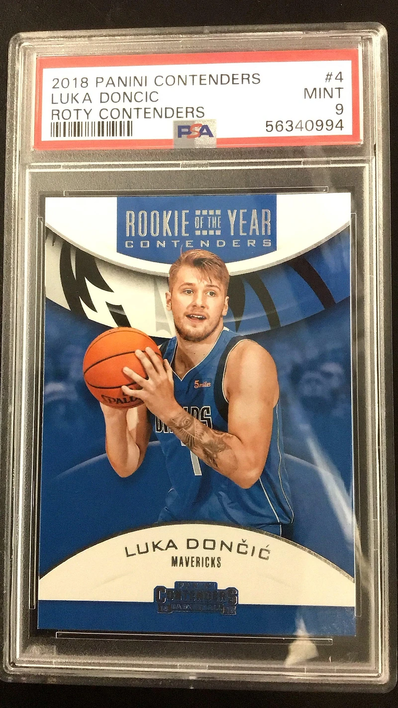2018 Panini Contenders Rookie Of The Year Contenders 4 Luka Doncic PSA 9