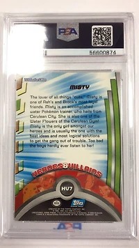 2000 Topps Pokemon Tv Animation Series 3 Heroes & Villains Hv7 Misty PSA 9