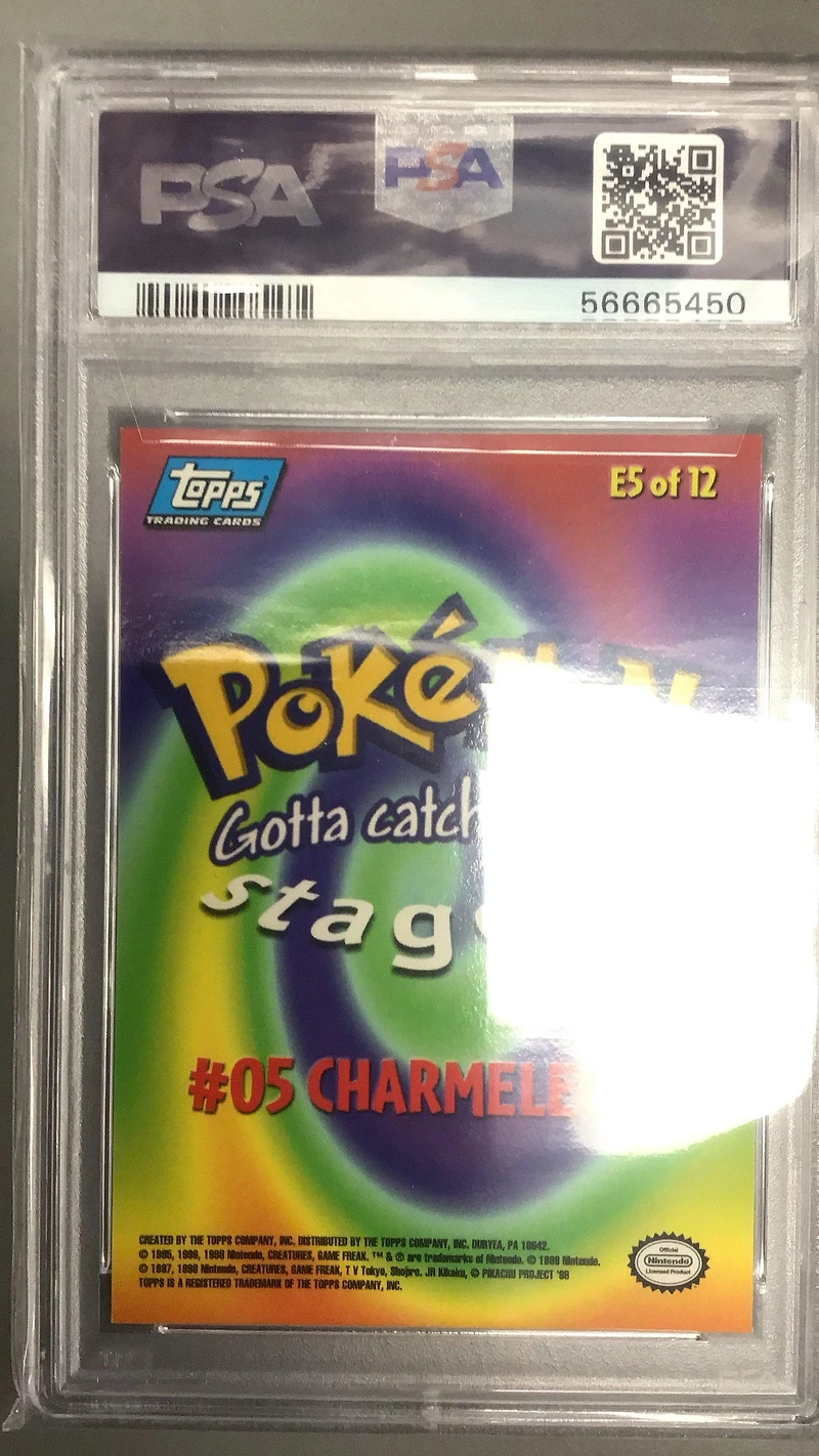 1999 Topps Pokemon The Movie Edt E5 Charmeleon #5 PSA 9