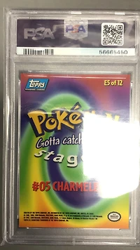 1999 Topps Pokemon The Movie Edt E5 Charmeleon #5 PSA 9
