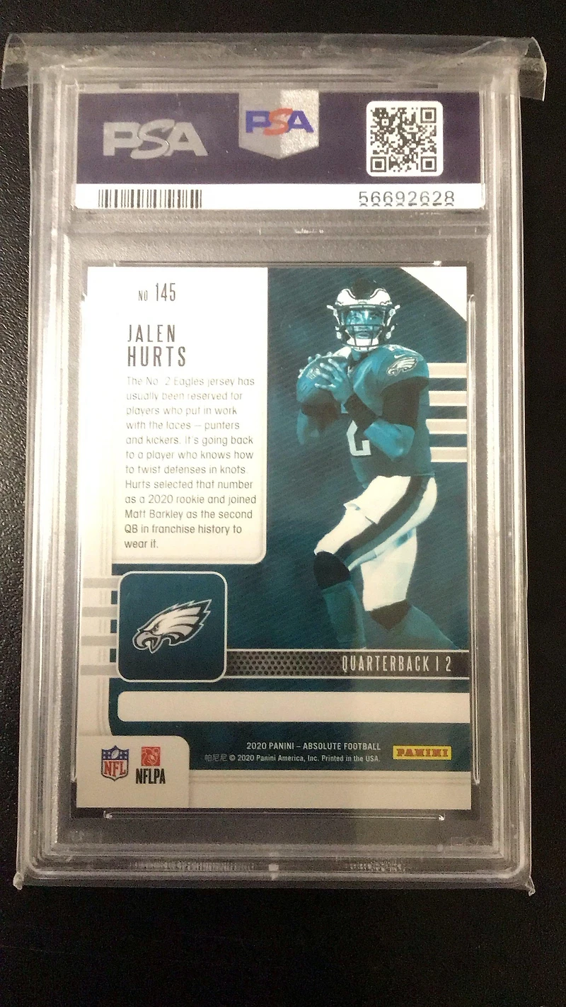 2020 Panini Absolute 145 Jalen Hurts PSA