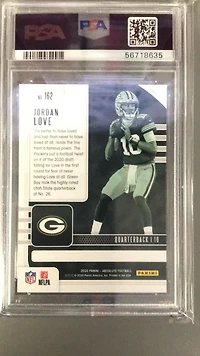 2020 Panini Absolute 162 Jordan Love PSA