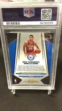 2017 Panini Prizm 9 Ben Simmons PSA 9