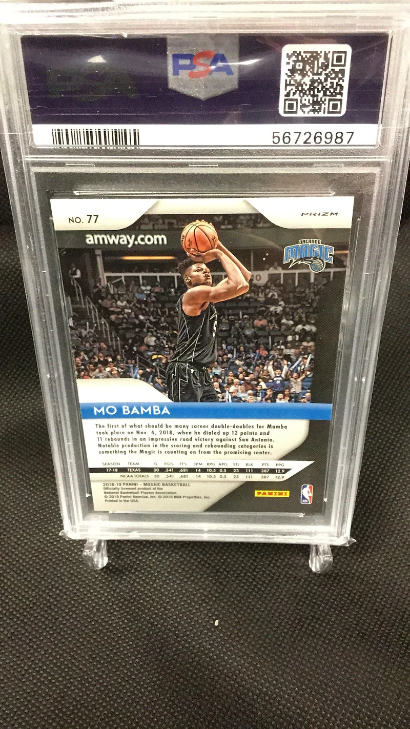 2018 Panini Prizm Mosaic 77 Mo Bamba PSA 9