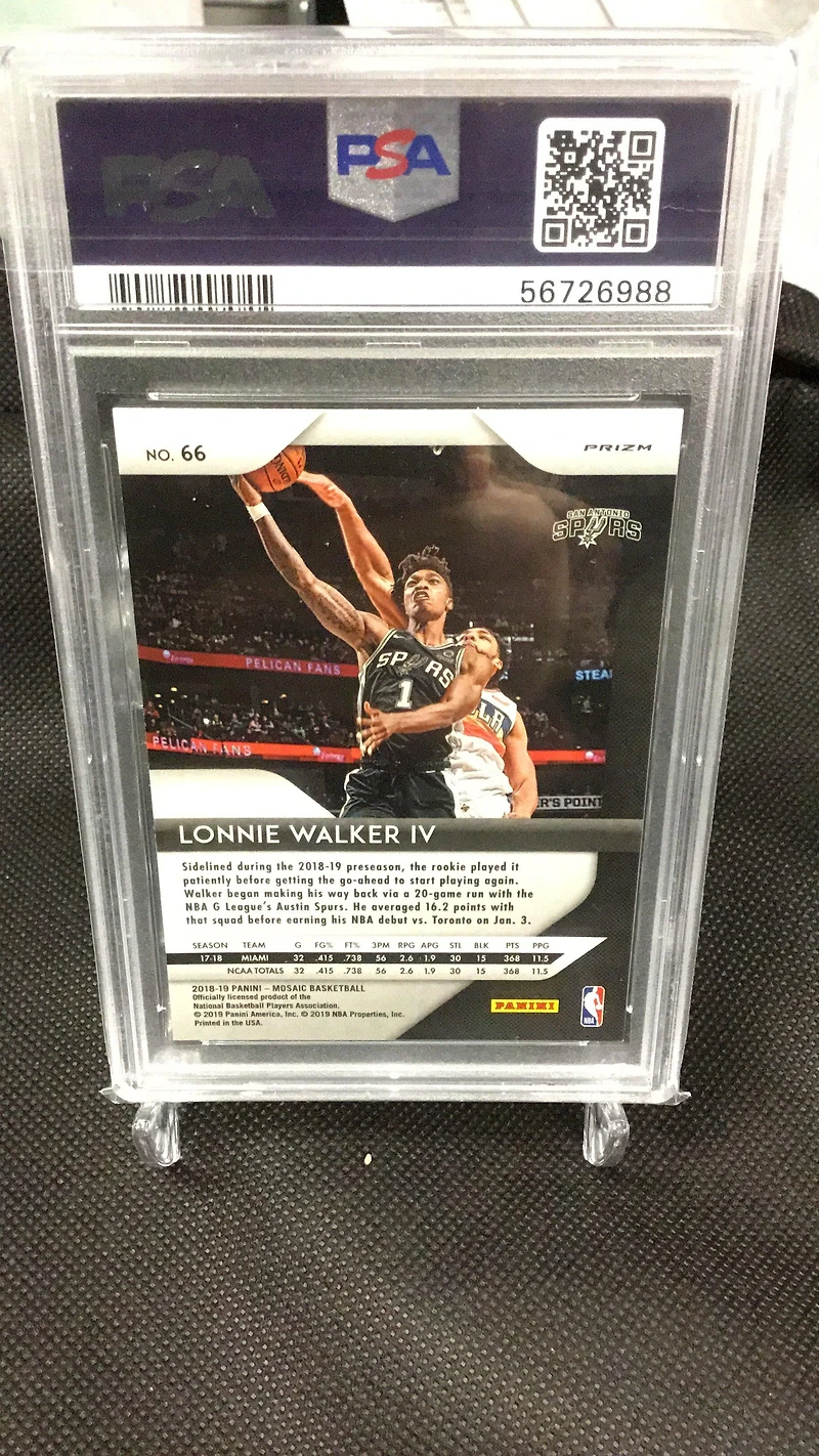 2018 Panini Prizm Mosaic 66 Lonnie Walker Iv PSA 9