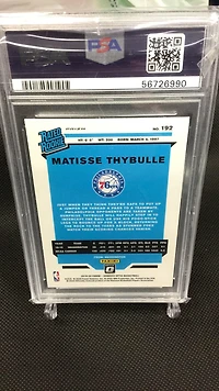 2019 Panini Donruss Optic 192 Matisse Thybulle Holo PSA 9
