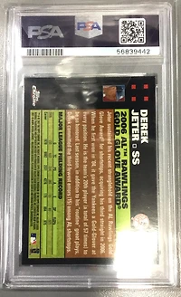 2007 Topps Chrome 260 Derek Jeter Xfractor PSA 9
