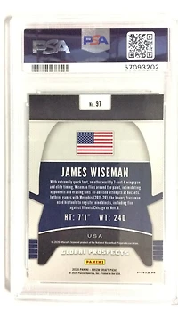 2020 Panini Prizm Draft Picks 97 James Wiseman Green Prizm PSA 9