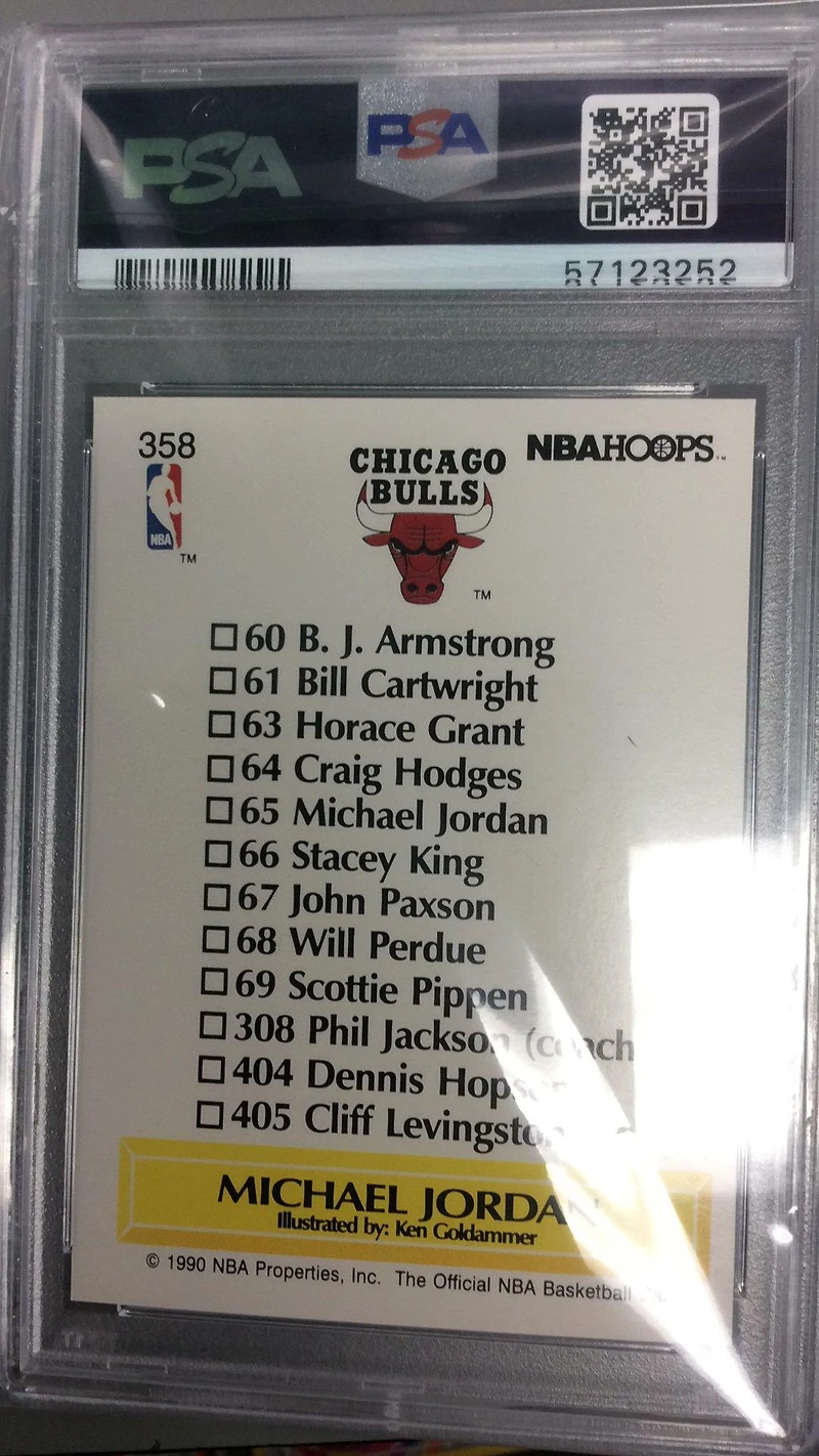 1990 Hoops 358 Michael Jordan PSA 9