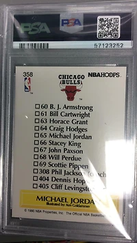 1990 Hoops 358 Michael Jordan PSA 9