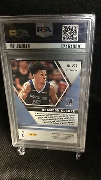 2019 Panini Mosaic 277 Brandon Clarke Reactive Blue PSA 9