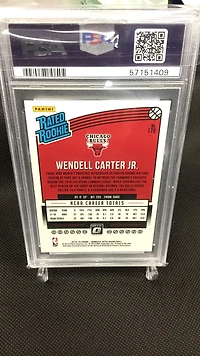 2018 Panini Donruss Optic 170 Wendell Carter Jr. PSA 9