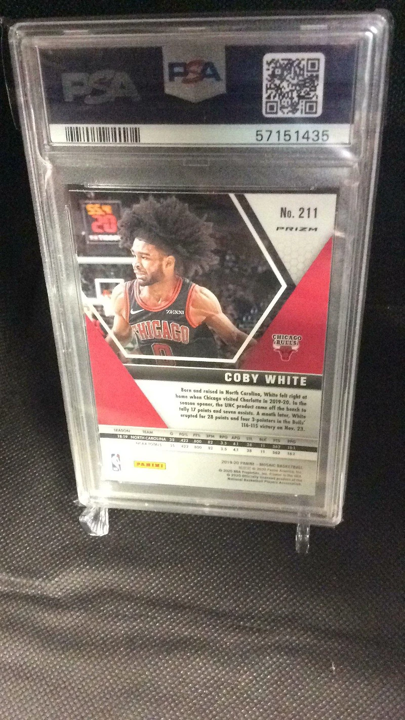2019 Panini Mosaic 211 Coby White Mosaic PSA 9