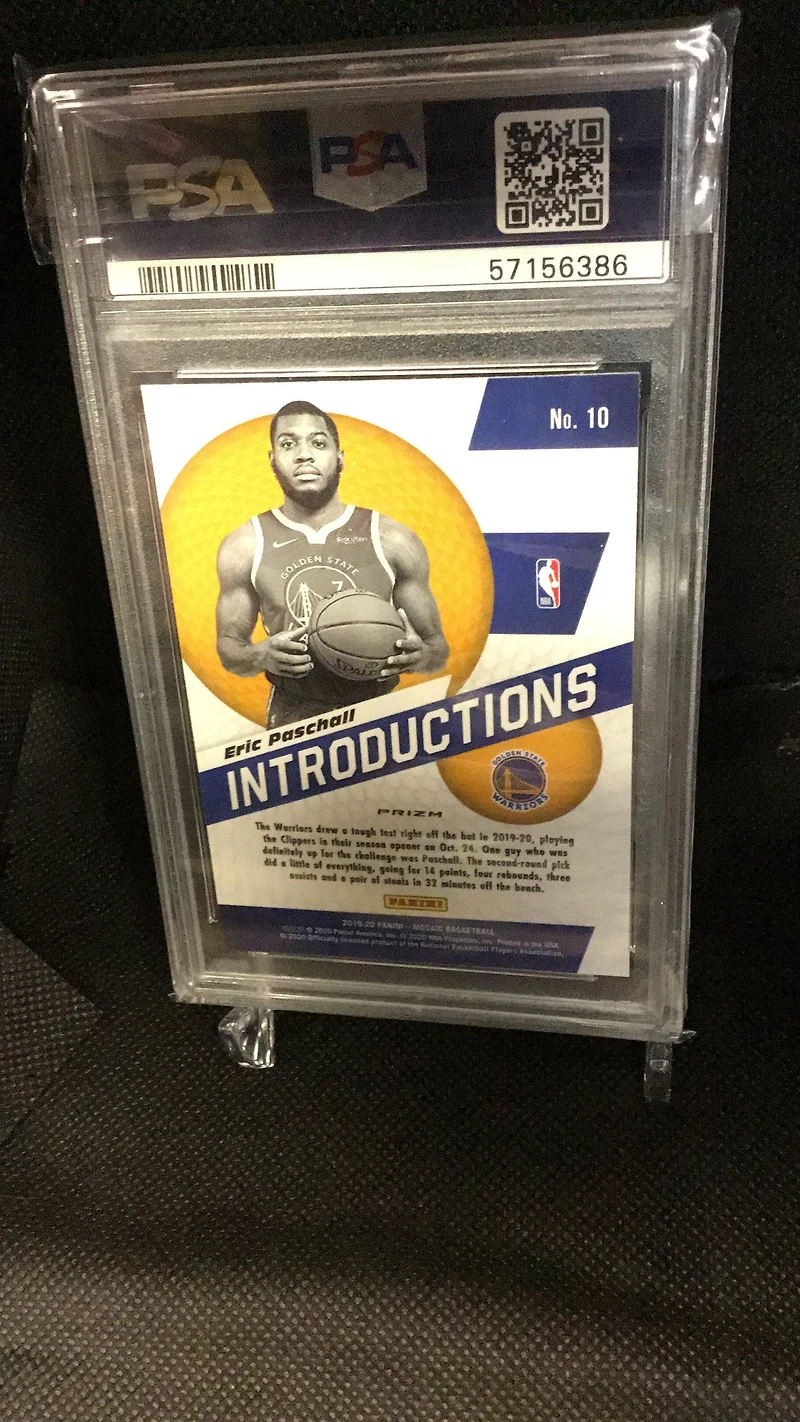 2019 Panini Mosaic Introductions 10 Eric Paschall Mosaic PSA 10