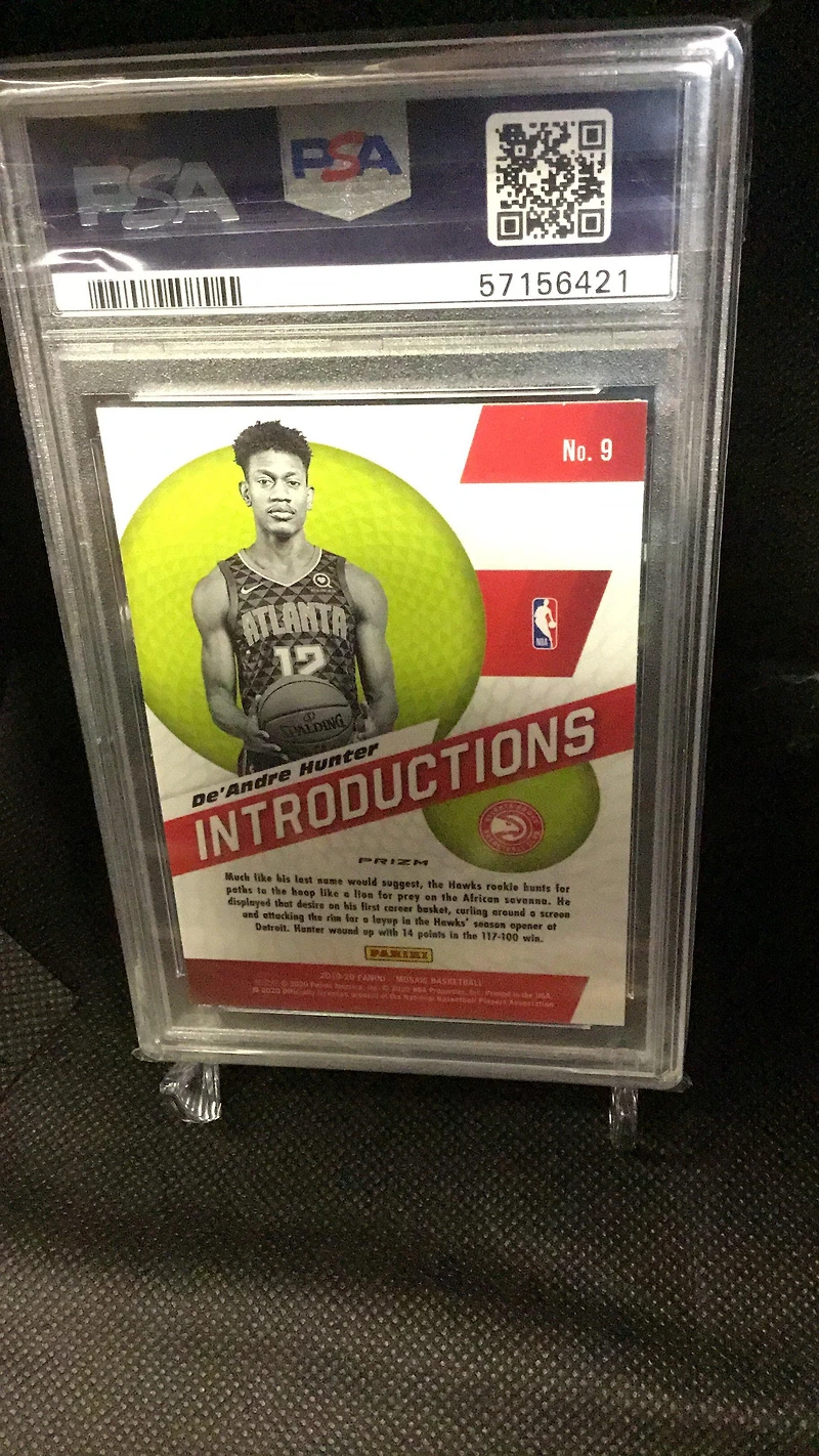 2019 Panini Mosaic Introductions 9 De'andre Hunter Mosaic PSA 10