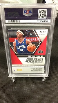 2019 Panini Mosaic 246 Terance Mann Pink Camo PSA 9