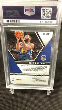 2019 Panini Mosaic 250 Eric Paschall Blue Jersey PSA 9