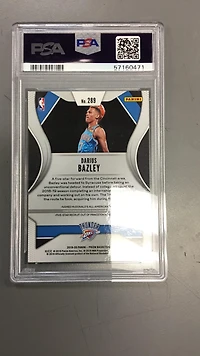2019 Panini Prizm 289 Darius Bazley Hyper Prizm PSA 9