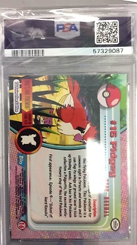 1999 Topps Pokemon Tv 16 Pidgey Rainbow Foil PSA 8