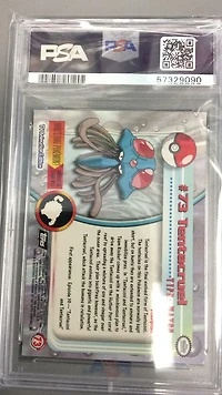 2000 Topps Chrome Pokemon T.v. 73 Tentacruel PSA 8