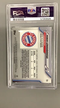 2019 Topps Chrome Uefa Champions League Sapphire Edition 73 Robert Lewandowski PSA 10
