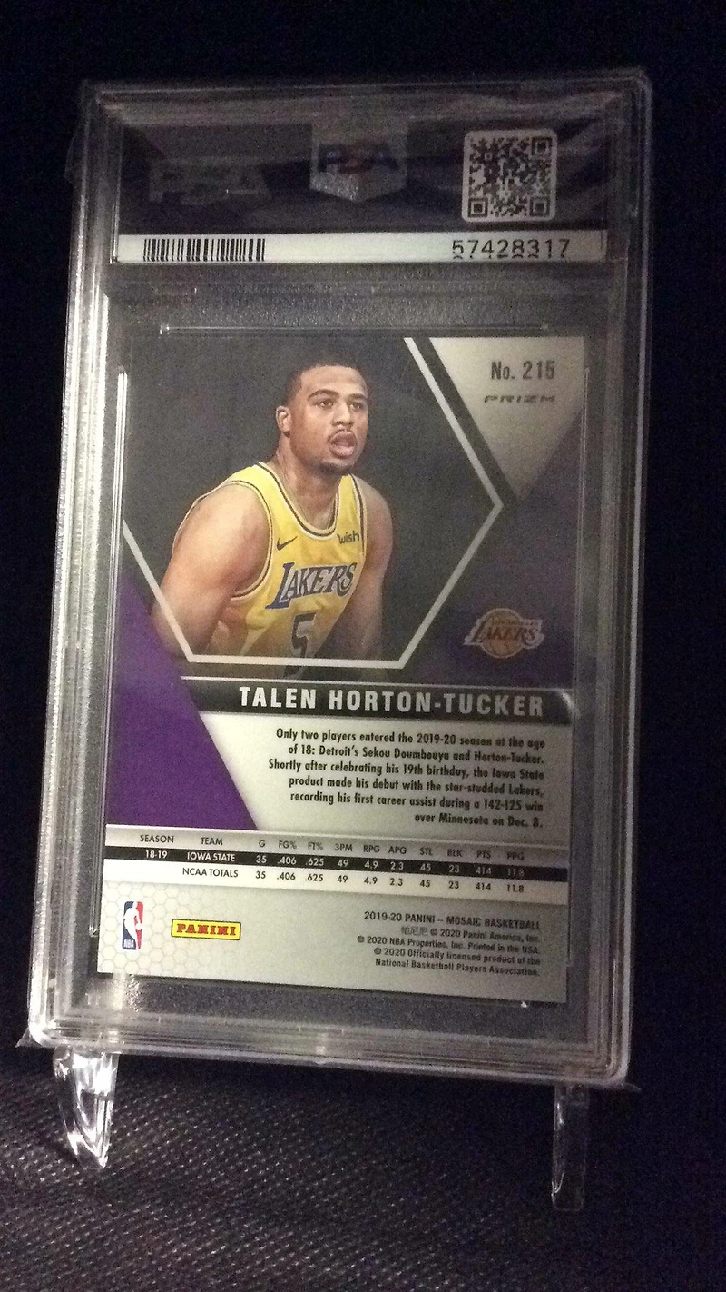 2019 Panini Mosaic 215 Talen Horton-tucker Mosaic PSA 9