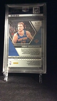 2019 Panini Mosaic 242 Ignas Brazdeikis Pink Camo PSA 9
