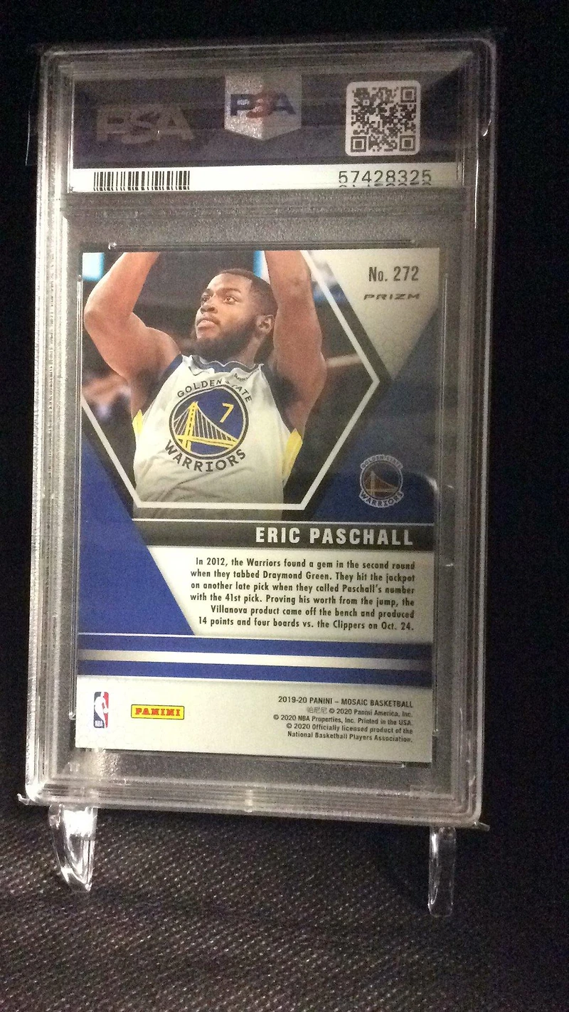 2019 Panini Mosaic 272 Eric Paschall Red Mosaic PSA 9