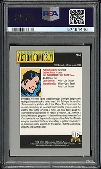 1992 Dc Cosmic Cards 169 Action Comics #1 PSA 9